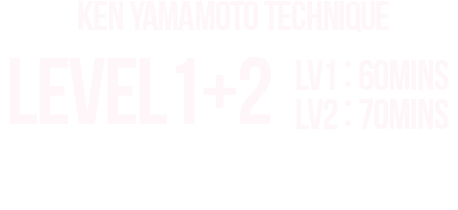 KEN YAMAMOTO TECHNIQUE LEVEL TEN LEVEL1+2 内容をご紹介