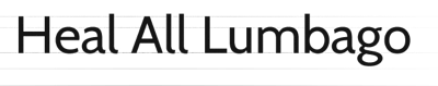 Heal All Lumnago